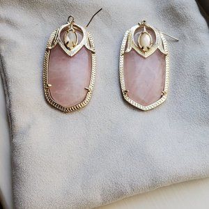 Kendra Scott Pink Quartz earrings